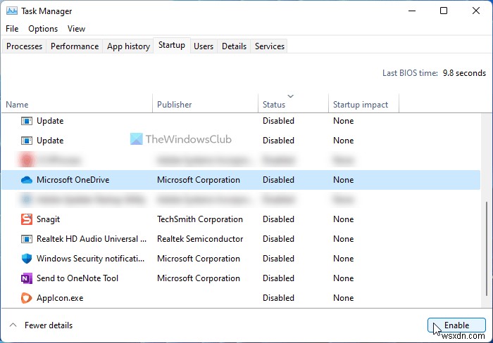 Windows 11/10 এ স্টার্টআপে OneDrive খুলছে না 