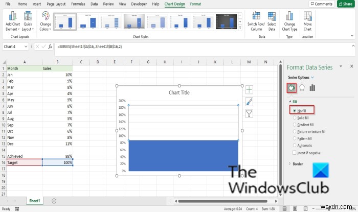 কিভাবে Excel এ একটি থার্মোমিটার চার্ট তৈরি করবেন 