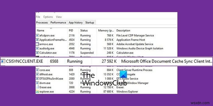 Windows 11/10-এ CSISYNCCLIENT.EXE প্রক্রিয়া কী? 