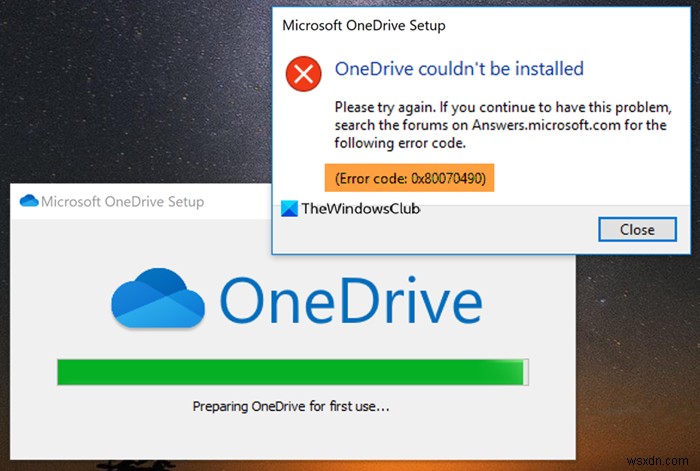 OneDrive পার্সোনাল ভল্ট এরর কোড 0x80070490 ঠিক করুন 