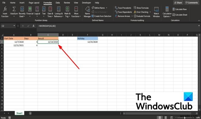 কিভাবে Microsoft Excel এ WORKDAY ফাংশন ব্যবহার করবেন 