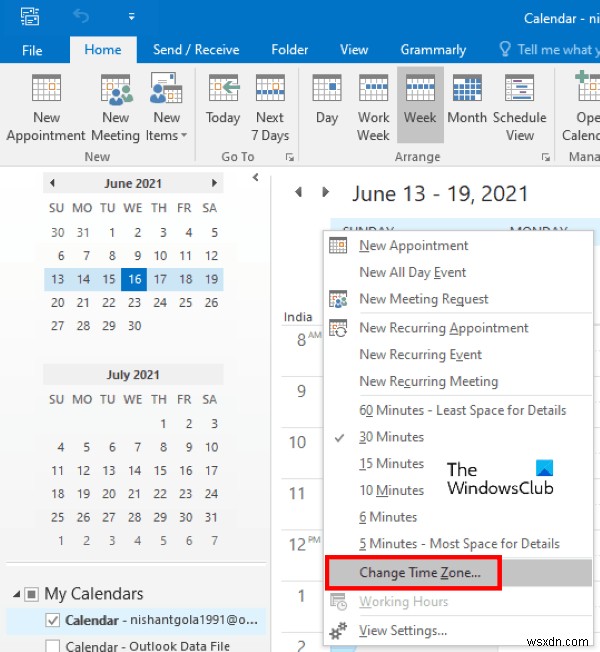 আউটলুক ক্যালেন্ডারে দুটি টাইম জোন কীভাবে প্রদর্শন করবেন 