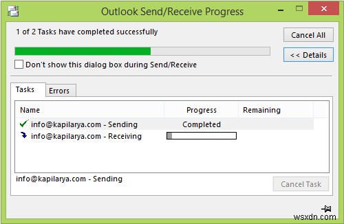 Outlook ইমেল আউটবক্সে আটকে থাকে যতক্ষণ না আপনি নিজে এটি পাঠান 