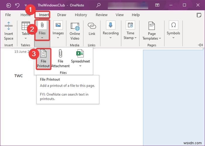 কীভাবে OneNote নোটে একটি ওয়ার্ড ডকুমেন্ট ঢোকাবেন