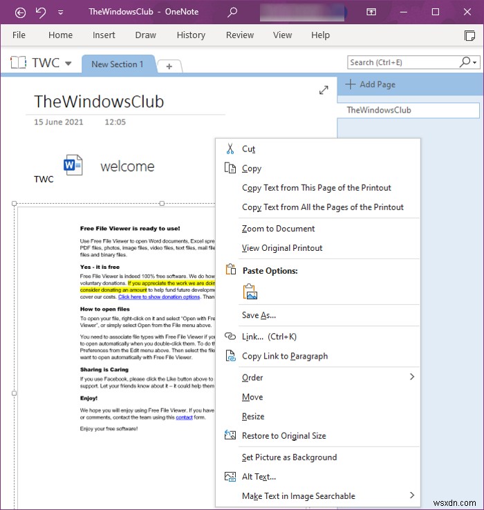 কীভাবে OneNote নোটে একটি ওয়ার্ড ডকুমেন্ট ঢোকাবেন