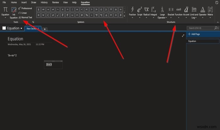 কীভাবে OneNote-এ একটি পৃষ্ঠায় সমীকরণ এবং প্রতীক সন্নিবেশ করা যায়