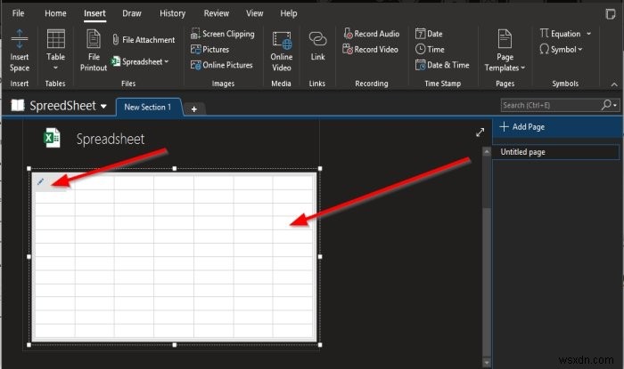 কীভাবে OneNote-এ এক্সেল স্প্রেডশীট ঢোকাবেন