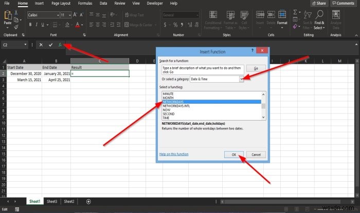 কিভাবে Excel এ NETWORKDAYS ফাংশন ব্যবহার করবেন 