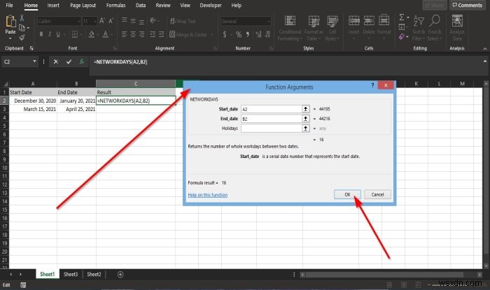 কিভাবে Excel এ NETWORKDAYS ফাংশন ব্যবহার করবেন 