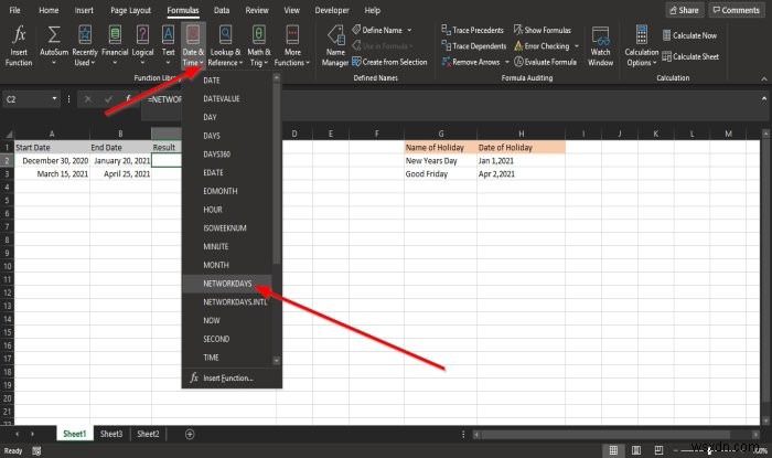 কিভাবে Excel এ NETWORKDAYS ফাংশন ব্যবহার করবেন 