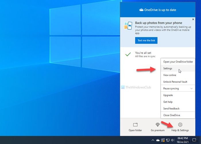 কিভাবে OneDrive বন্ধ করবেন Windows 11/10-এ এই দিনে বিজ্ঞপ্তি 