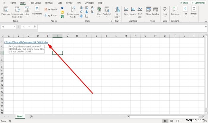 কিভাবে Excel এ বিদ্যমান ফাইলের জন্য একটি হাইপারলিঙ্ক তৈরি করবেন 