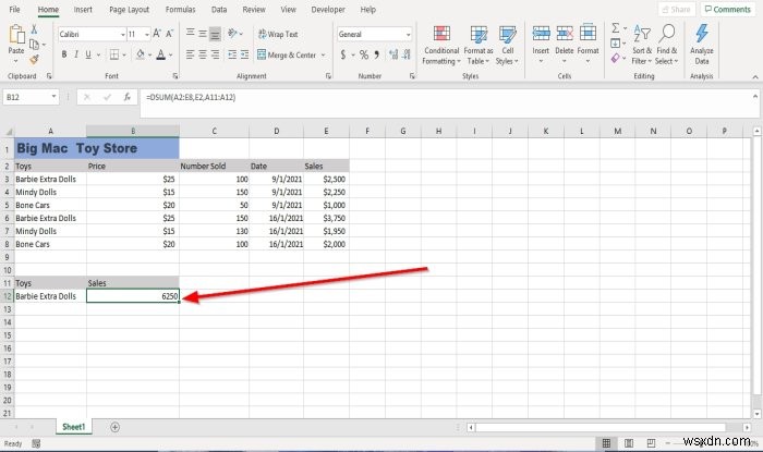 কিভাবে Microsoft Excel এ DSUM ফাংশন ব্যবহার করবেন