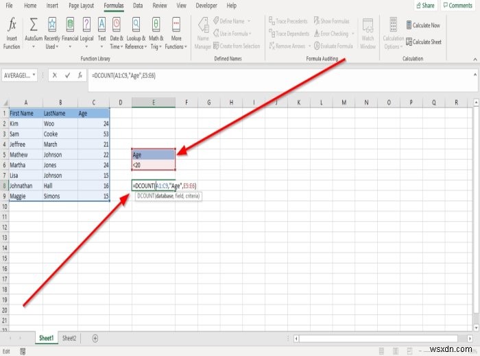 Microsoft Excel এ DCOUNT এবং DCOUNTA ফাংশন কিভাবে ব্যবহার করবেন 