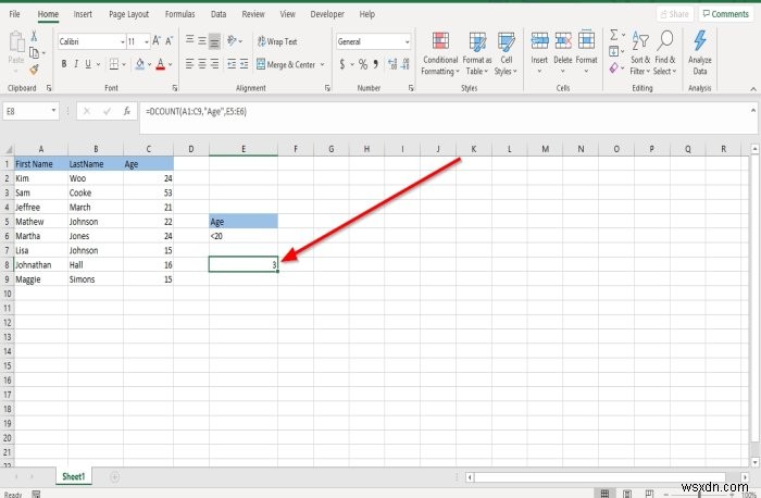 Microsoft Excel এ DCOUNT এবং DCOUNTA ফাংশন কিভাবে ব্যবহার করবেন 