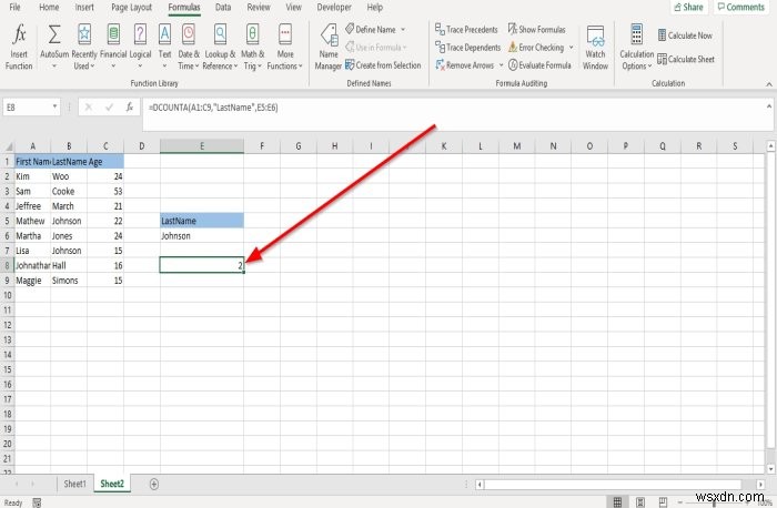Microsoft Excel এ DCOUNT এবং DCOUNTA ফাংশন কিভাবে ব্যবহার করবেন 
