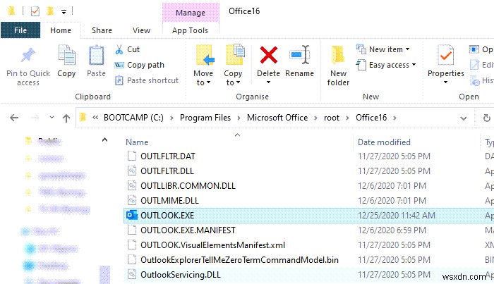 Windows 10 এ Outlook.exe অবস্থান কোথায়? 