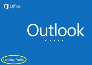 Microsoft Outlook লোডিং প্রোফাইল বা প্রসেসিং স্ক্রিনে আটকে আছে 