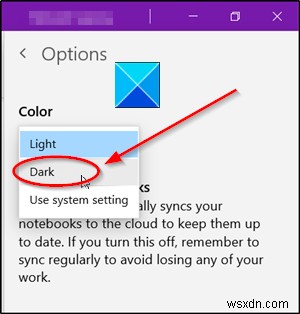 OneNote বা Outlook এ কিভাবে ডার্ক মোড সক্ষম করবেন 