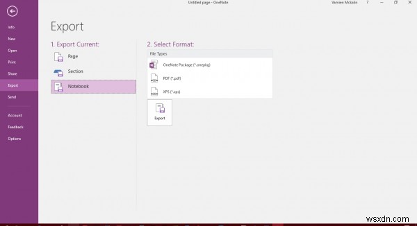 কিভাবে OneNote ফাইল, নোট, নোটবুক বিভিন্ন ফরম্যাটে রপ্তানি করবেন 