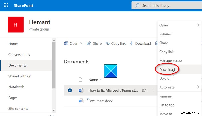 SharePoint শেয়ারপয়েন্ট লাইব্রেরিতে অফিস নথি খুলতে পারে না 