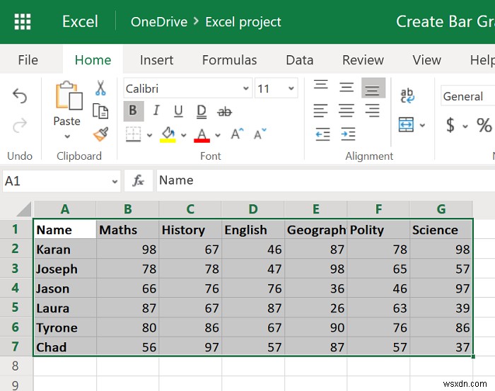 কিভাবে Excel এ একটি বার গ্রাফ বা কলাম চার্ট তৈরি করবেন 