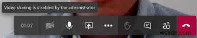 ভিডিও শেয়ারিং মাইক্রোসফ্ট টিমে অ্যাডমিনিস্ট্রেটর দ্বারা অক্ষম করা হয়েছে৷ 