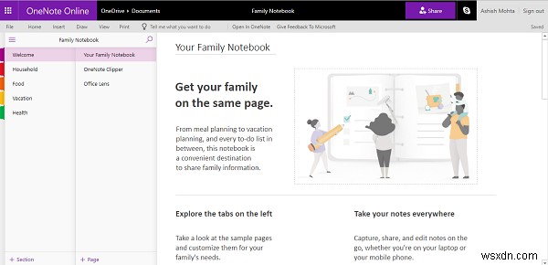 Microsoft Family বৈশিষ্ট্য ব্যবহার করে আপনার পরিবারের সাথে OneNote নোটবুক শেয়ার করুন 