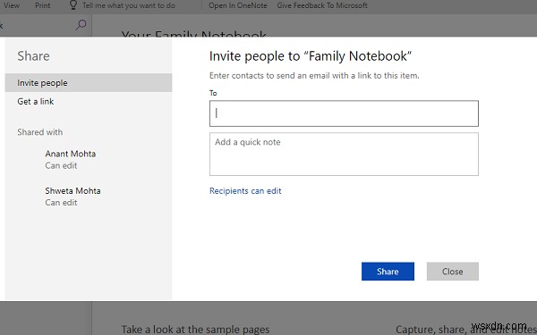Microsoft Family বৈশিষ্ট্য ব্যবহার করে আপনার পরিবারের সাথে OneNote নোটবুক শেয়ার করুন 