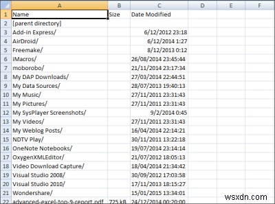 কিভাবে Excel এ একটি ফোল্ডারে ফাইলের তালিকা পাবেন 