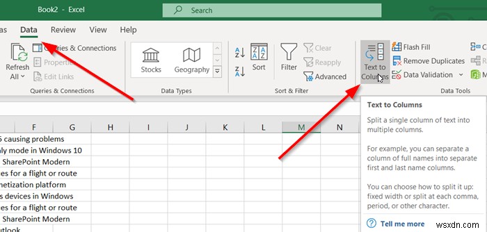 কিভাবে Excel এ একটি একক দীর্ঘ কলামকে একাধিক কলামে বিভক্ত করবেন 
