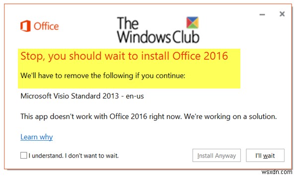 থামুন, আপনার উইন্ডোজ 10-এ অফিস 2016 ত্রুটি ইনস্টল করার জন্য অপেক্ষা করা উচিত 