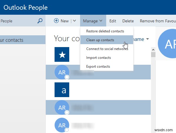 পরিচিতিগুলি পরিচালনা করতে Outlook People ওয়েব অ্যাপ ব্যবহার করার টিপস