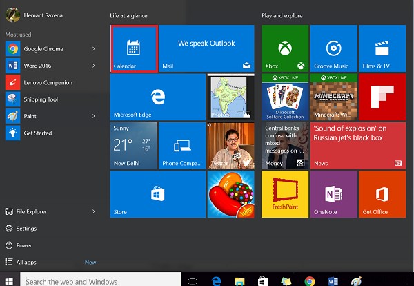 Windows 10 ক্যালেন্ডার অ্যাপ আপনার জন্য প্রতিদিনের আবহাওয়ার তথ্য প্রদর্শন করুন 