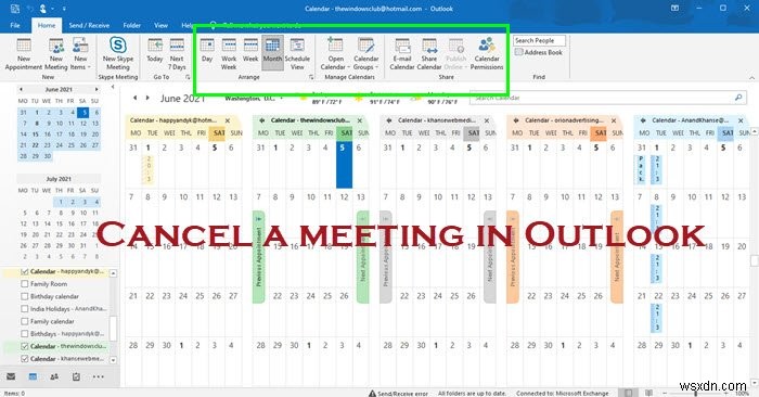 আউটলুক ক্যালেন্ডারে কীভাবে একটি মিটিং বাতিল করবেন 