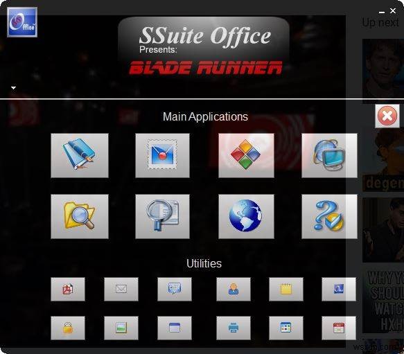 Windows 10 এর জন্য SSuite ব্লেড রানার পোর্টেবল অফিস স্যুট