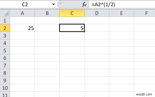 কিভাবে Excel এ একটি সংখ্যার বর্গমূল খুঁজে বের করতে হয় 