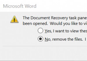 ডকুমেন্ট রিকভারি টাস্ক প্যানে কিছু পুনরুদ্ধার করা ফাইল রয়েছে যা খোলা হয়নি 