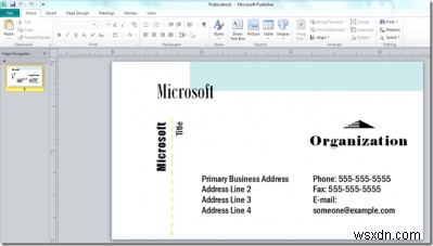 কিভাবে Microsoft Publisher ব্যবহার করে একটি বিজনেস কার্ড তৈরি করবেন