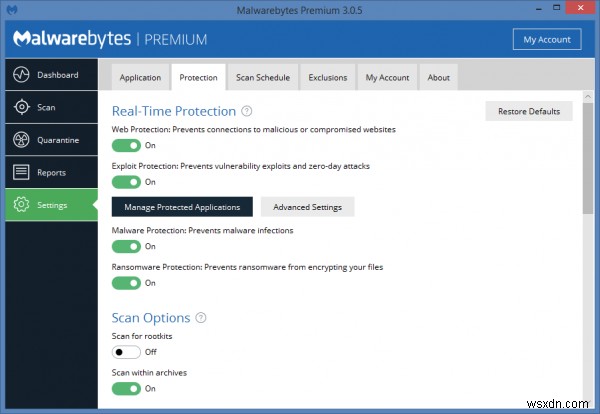 Malwarebytes ব্যবহার করার সময় অফিস 365 ত্রুটি বার্তা 0x8004FC12