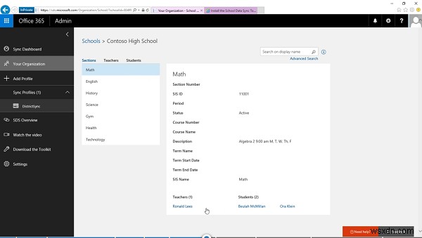 Microsoft School Data Sync:অনলাইন ক্লাসরুম অটোমেশন সমাধান বৈশিষ্ট্য