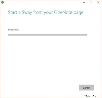 OneNote-এর জন্য Send to Sway অ্যাড-ইন সহ Sway-এ আপনার সামগ্রী পাঠান 