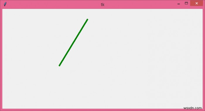 কিভাবে একটি Tkinter ক্যানভাসে একটি লাইন আঁকা? 