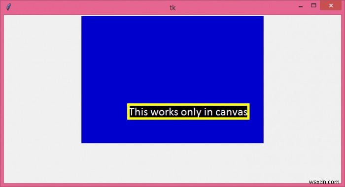 Tkinter এ একটি ক্যানভাস পাঠ্যের উপর একটি রূপরেখা কিভাবে রাখবেন? 