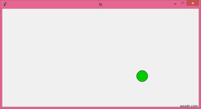 Tkinter ক্যানভাসে বল চলন্ত 