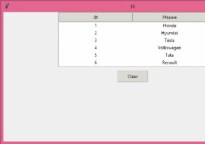 কিভাবে একটি ttk.Treeview উইজেট থেকে আইটেম পরিষ্কার করবেন? 