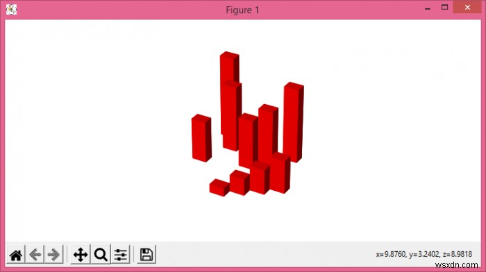 Matplotlib-এ অক্ষ ছাড়াই 3D বার প্লট করুন 