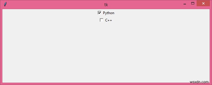 Python Tkinter এ একটি চেকবক্স থেকে কিভাবে ইনপুট পেতে হয়? 