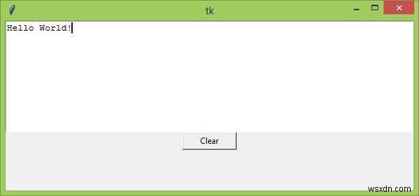 কিভাবে একটি Tkinter পাঠ্য উইজেটের বিষয়বস্তু সাফ করবেন? 