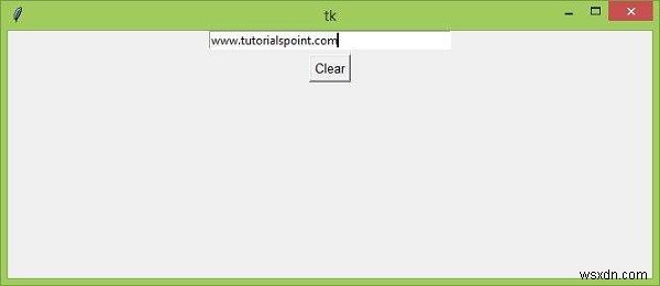 Tkinter এ একটি বোতাম চাপার পর এন্ট্রি উইজেটটি কীভাবে সাফ করবেন? 